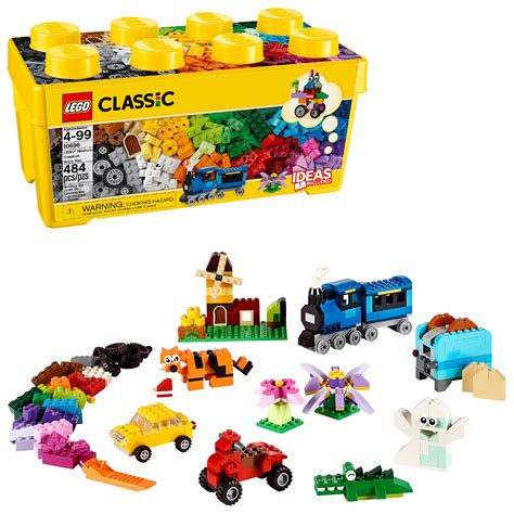 This item LEGO Classic Medium Creative Brick Box 10696 Building Toy Set with Storage, Includes Train, Car, and a Tiger Figure, and Playset for Boys and Girls, Sensory Toy for Kids Ages 4 and up 32. . Lego com classic 10696
